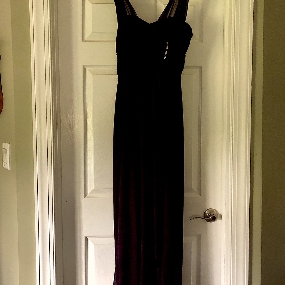 Betsy & Adam beautiful plum Gown full length
